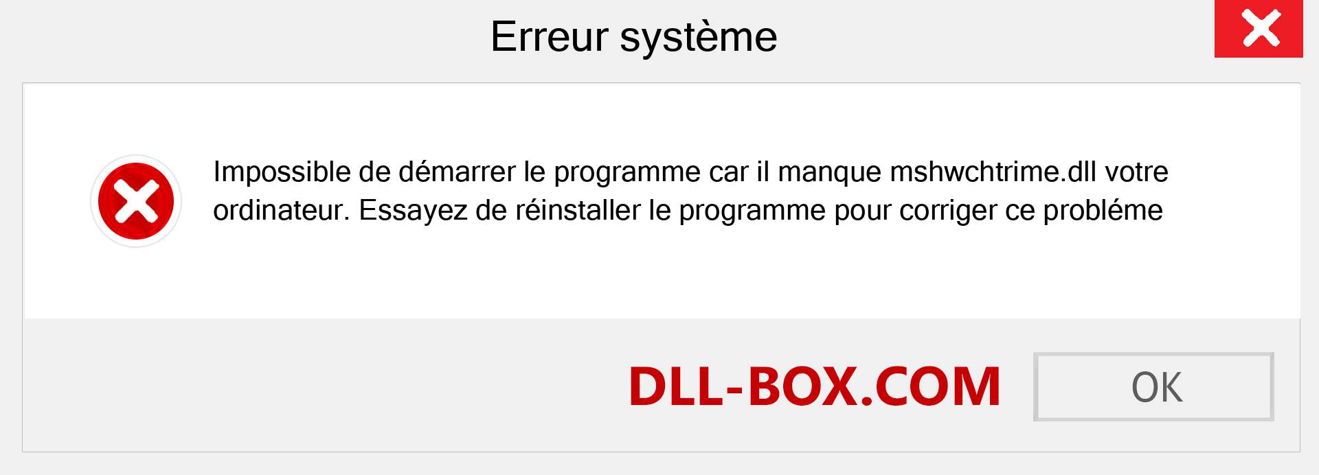 Le fichier mshwchtrime.dll est manquant ?. Télécharger pour Windows 7, 8, 10 - Correction de l'erreur manquante mshwchtrime dll sur Windows, photos, images